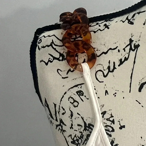 L’ACADEMIE. CORALIE BODY SUIT CREAM CHAIN STRAPS SLEEVELESS SIZE MEDIUM - Picture 10 of 12